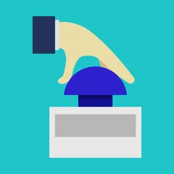 Click on button illustrated on background Stock Illustration