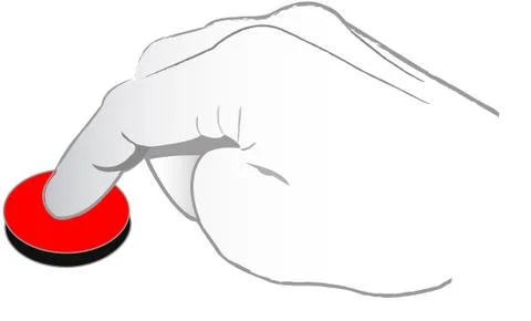 Click the button illustration Stock Illustration