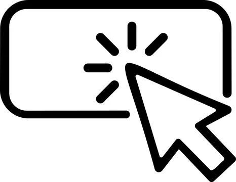 Click button pointer cursor graphic line icon Stock Illustration