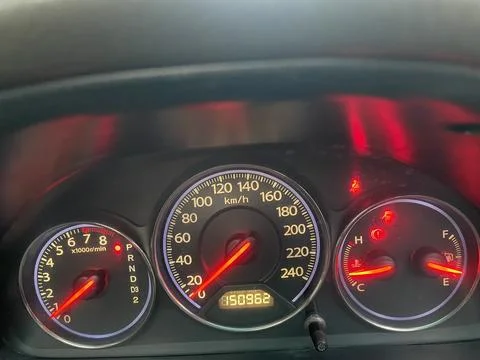 A click of car speed meter. Stock Photos