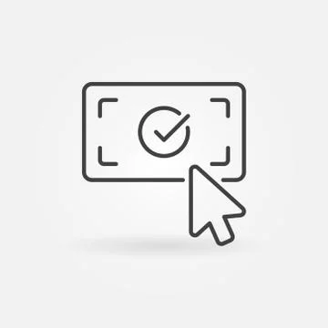 Click on check mark outline vector concept icon イラスト素材