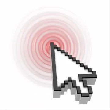 Click. computer mouse cursor. Stock Illustration