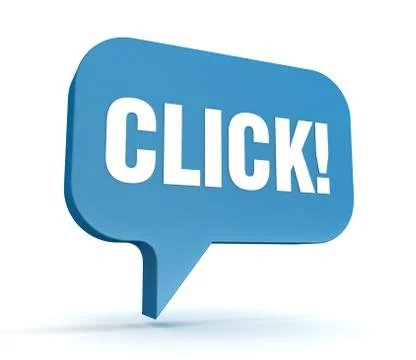 Click concept 3d illustration Stock Illustration