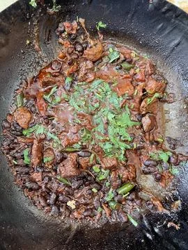 A click of cooked bean. Stock Photos