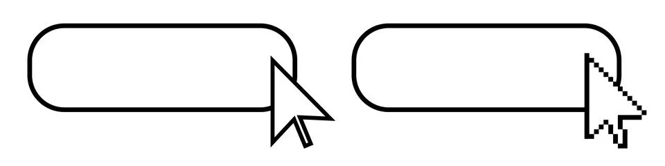 Click cursor button. Computer mouse pointer 스톡 일러스트