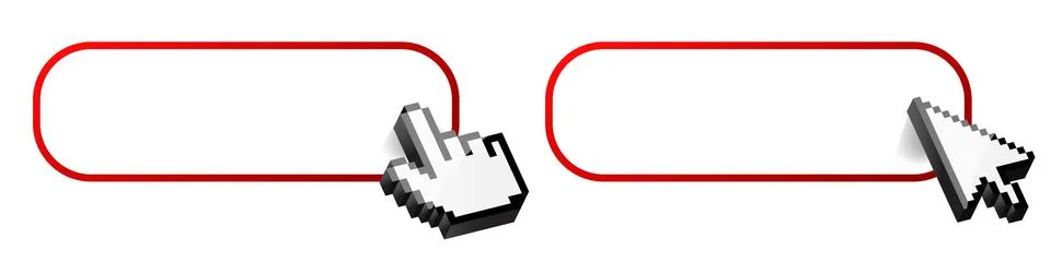 Click cursor button. Computer mouse pointer Stock Illustration