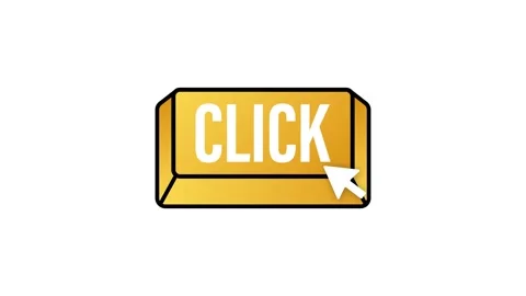 Click with cursor button. Internet icon. Pointer click icon. Motion graphics. Stock Footage 156613134