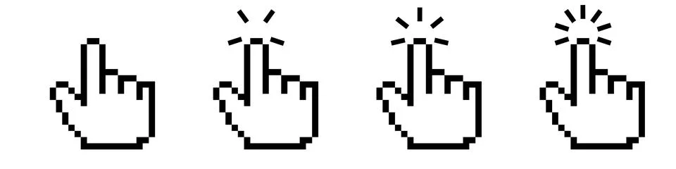 Click cursor icon. Computer mouse pointer arrow Stock Illustration