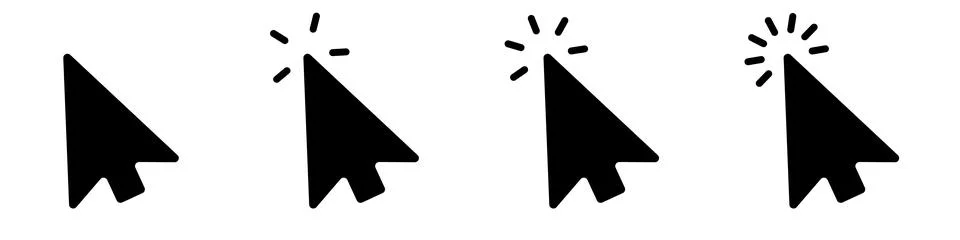Click cursor icon. Computer mouse pointer arrow Stock Illustration