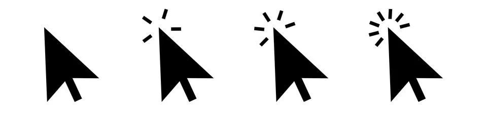 Click cursor icon. Computer mouse pointer arrow Stock Illustration