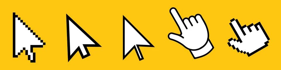 Click cursor icon. Computer mouse pointer arrow Stock Illustration
