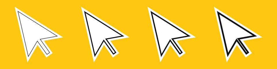 Click cursor icon. Computer mouse pointer arrow Stock Illustration