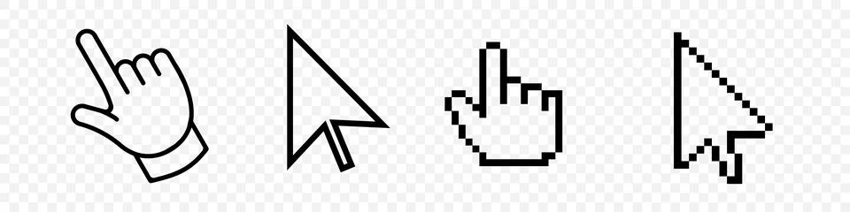 Click cursor icon. Computer mouse pointer arrow Stock Illustration