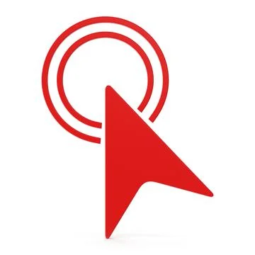 Click cursor icon - red pointer for selection Illustrazione stock