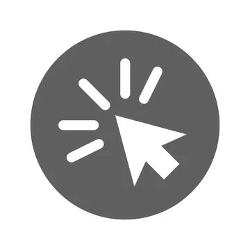 Click, cursor, pointer icon. Illustrazione stock