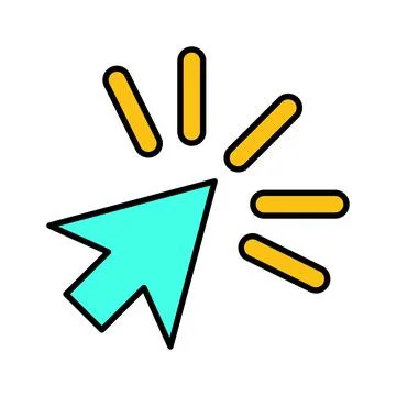 Click, cursor, pointer icon. Stock Illustration