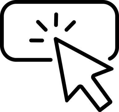 Click cursor pointing at web button graphic Stock Illustration