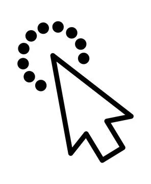 Click cursor set. Computer pointer hand and arrow icon. Press pick action Illustrazione stock