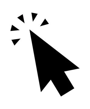 Click cursor set. Computer pointer hand and arrow icon. Press pick action Illustrazione stock