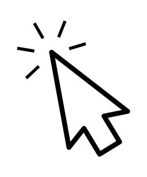 Click cursor set. Computer pointer hand and arrow icon. Press pick action 스톡 일러스트