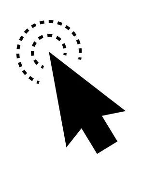 Click cursor set. Computer pointer hand and arrow icon. Press pick action Stock Illustration
