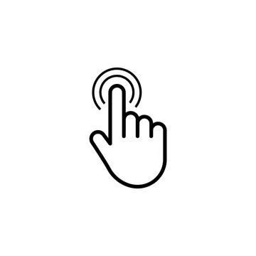 Click cursor set. Computer pointer hand and arrow icon. Press pick action 스톡 일러스트