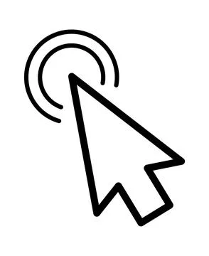 Click cursor set. Computer pointer hand and arrow icon. Press pick action イラスト素材