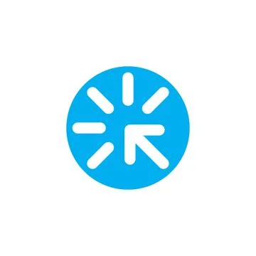 Click cursor swirl round blue arrow vector Stock-Illustration