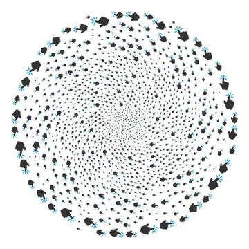 Click Cycle Exploding Globula Stock Illustration