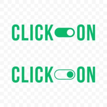 Click on digital toggle vector icon Illustrazione stock