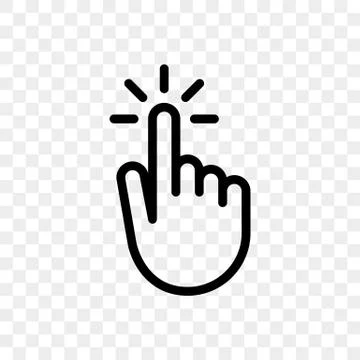 Click finger hand press or push vector icon Stock-Illustration