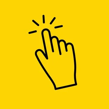Click finger mouse line icon. Vector hand pointer cursor gesture sign Stock Illustration