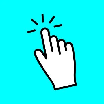 Click finger mouse line icon. Vector hand pointer cursor gesture sign Illustrazione stock