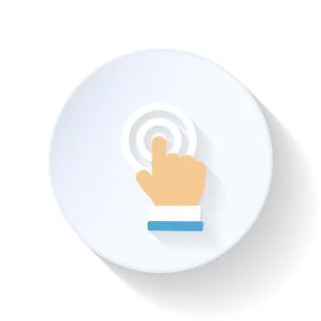 Click flat icon Stock Illustration
