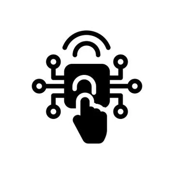 Click glyph flat icon 스톡 일러스트