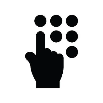 Click, hand icon black icon Stock Illustration