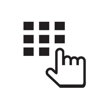 Click, hand icon Stock Illustration