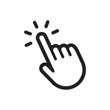 Click hand icon Illustrazione stock