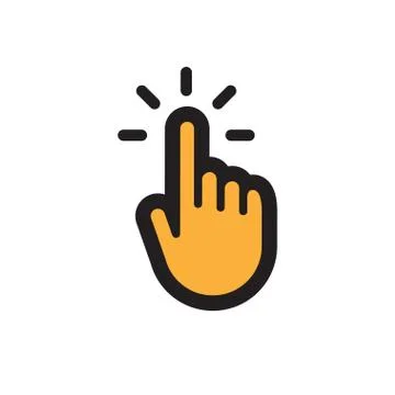 Click hand icon Stock Illustration
