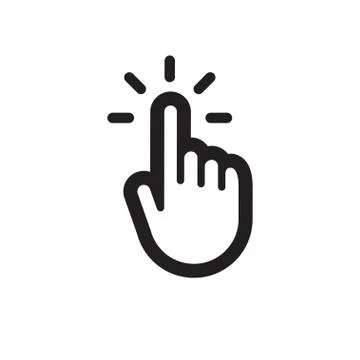 Click hand icon Stock Illustration