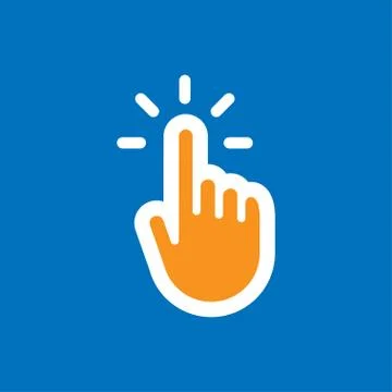 Click hand icon Illustrazione stock