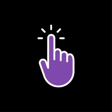 Click hand icon Illustrazione stock