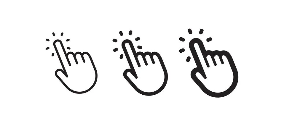 Click hand icon Stock Illustration