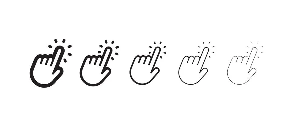 Click hand icon Stock Illustration