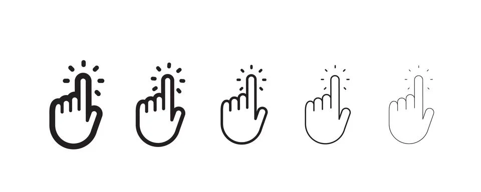 Click hand icon Stock Illustration