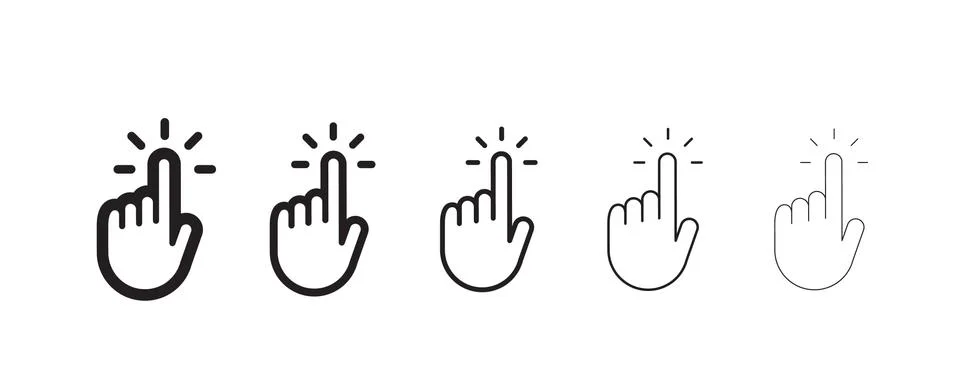 Click hand icon Stock Illustration