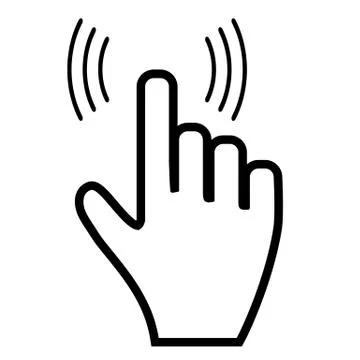 Click hand icon pointer Illustrazione stock