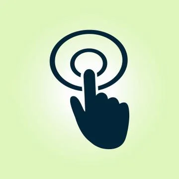 Click hand icon pointer Illustrazione stock