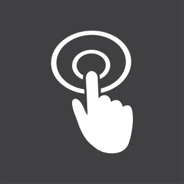 Click hand icon pointer Illustrazione stock