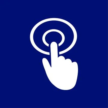 Click hand icon pointer Illustrazione stock